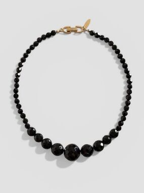 Chloe black beaded necklace